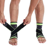 Ankle Brace for Men&Women Adjustable Compression Ankle Support Ankle Sleeve for Plantar Fasciitis,Achilles Tendon (Green, X-Large