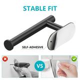 Adhesive Toilet Paper Holder,Black Toilet Paper Holders,Wall Mount Tissue Holder for Bathroom,Stainless Steel Toilet Roll Holder