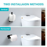 Adhesive Toilet Paper Holder,Black Toilet Paper Holders,Wall Mount Tissue Holder for Bathroom,Stainless Steel Toilet Roll Holder