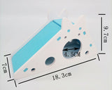 Hamster House with Stair and Slides Odorless Wooden Home DIY Hideout Exercise Toys Living for Squirrels Gerbils Hamsters