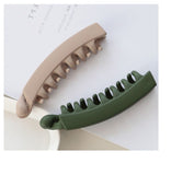 Matte Texture Plastic Hair Clip Banana Clip, Temperament Women Banana Clip Ponytail Barrettes Hair Accessories(3pcs)