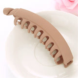 Matte Texture Plastic Hair Clip Banana Clip, Temperament Women Banana Clip Ponytail Barrettes Hair Accessories(3pcs)