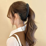 Matte Texture Plastic Hair Clip Banana Clip, Temperament Women Banana Clip Ponytail Barrettes Hair Accessories(3pcs)