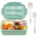 Bento Boxes for Adults - Bento Lunch Box For Kids Childrens With Spoon & Fork - Durable Perfect Size for On-the-Go Meal, BPA-Free