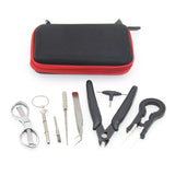 DIY Home Repair Tool Kit, Ceramics Tweezers,Diagonal Pliers,Folding Scissors, Brush, Screwdrivers with A Carrying Zipper Case