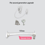 window locks,window restrictor,Lockable Window Restrictor With Keys And Screws,Window & Door Cable Restrictor Security Lock