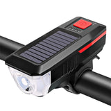 Bicycle headlamp,Charging Bike Light Bicycle Bell Horn Lamp Bike Flashlight Bike Front Light USB/Solar-Charged Rechargeable In Australia - Darrahopens