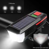 Bicycle headlamp,Charging Bike Light Bicycle Bell Horn Lamp Bike Flashlight Bike Front Light USB/Solar-Charged Rechargeable In Australia - Darrahopens