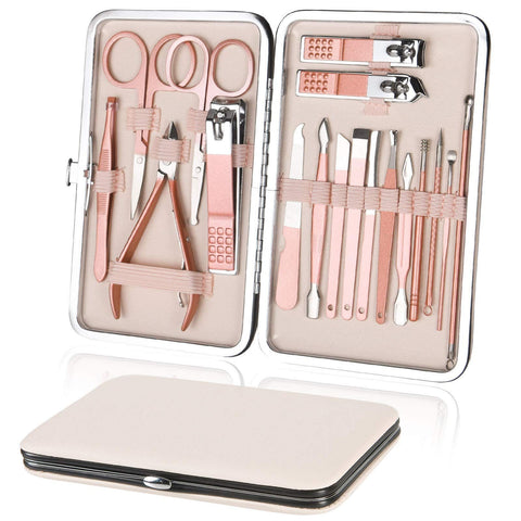 Nail Clippers for Men Women,18 In 1 Stainless Steel Nail Kit Professional Manicure Pedicure Kit Nail Scissors Cuticle Trimmer Nail In Australia - Darrahopens