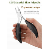 Podiatrist Toenail Clippers，Nail Clippers for Thick & Ingrown Toenails， Super Sharp Curved Blade Toenails Trimmer