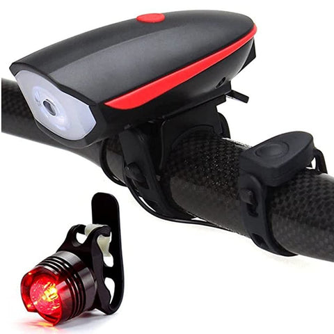 Rechargeable Bicycle Light Set with Horn, Super Bright,Easy Install,Fits All Mountain and Road Bikes, Far Visibility - Waterproof In Australia - Darrahopens