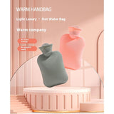Rubber Hot Water Bottle 500ml ，Great for Pain Relief, Hot and Cold Therapy for Adults or Kids (3pcs Different colors)