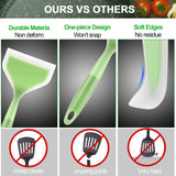 2 Pcs Wide Silicone Spatula Spatula Shovel Turner Nonstick Fried Shovel Fish Spatula Silicone Wide Flexible Turner for Nonstick In Australia - Darrahopens