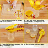 Yellow Lemon Squeezer -  Metal Manual Hand Juicer Tool, Lemon & Lime Squeezer,Kitchen Tools for citrus juicer & Dishwasher Safe