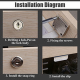2 PCS Cylinder Cupboard Drawer Lock, Drawer Lock with Keys (Opening Diameter 0.75inch/19MM), Furniture Hardware Lock for Drawer In Australia - Darrahopens