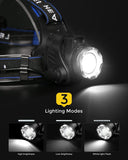 Headlamp Flashlight,Waterproof T004 Headlight with 4 Modes and Adjustable Headband, Perfect for Camping, Hiking,Outdoors,Hunting In Australia - Darrahopens
