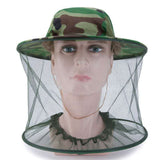 Camouflage Beekeeper Beekeeping Cap Hat with Head Net Mesh  Face Protection Outdoor Fishing Equipment Beekeeping Supplies