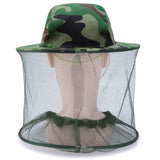 Camouflage Beekeeper Beekeeping Cap Hat with Head Net Mesh  Face Protection Outdoor Fishing Equipment Beekeeping Supplies