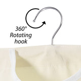 Durable Reusable Oxford Cloth Portable Hanging Storage Hook for Hanging and Effortlessly Sliding on The Clothesline with a Large