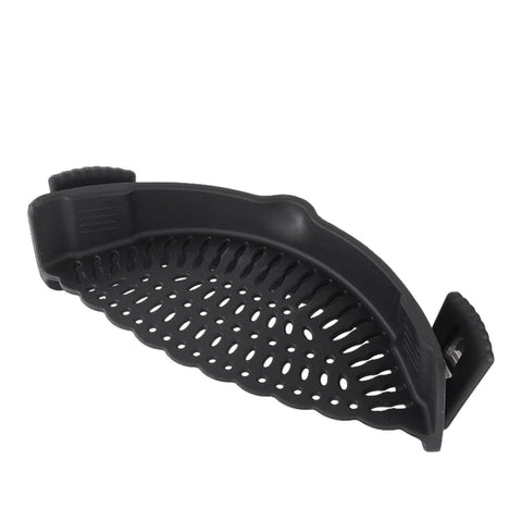 Clip On Pot Strainer,Snap Strain Silicone Food Colander,Straining for Fruits Veggies  Silicone Strainer-Fit All Pots Bowls（black） In Australia - Darrahopens