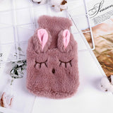 Hot-Water Bag，Winter Cartoon Reusable Cap Hand Warmer Belly Bag Cute Hot Water Bottle with Cover, Detachable Rabbit Rubber Hot In Australia - Darrahopens