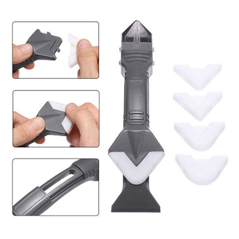 3 in 1 Silicone Caulking Tools, Glass Glue Angle Scraper, Stainless Steelhead Caulk Remover and Sealant Scraper, for Kitchen In Australia - Darrahopens