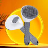 Cat Grooming Brush, Self Cleaning Brushes for Dogs Cats Pet Grooming Brush Tool Gently Removes Loose Undercoat (Grey) In Australia - Darrahopens