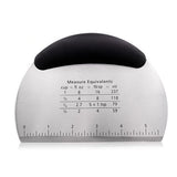Multifunctional Thickened Stainless Steel Semicircular Dough Cutter,Double Scale Dough Shredder, Flour Shredder, Non-Slip Scraper