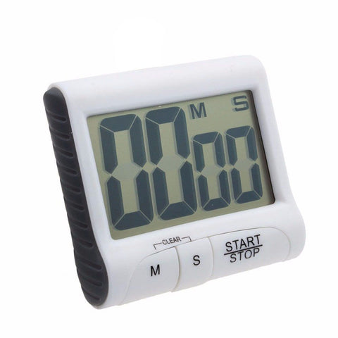 Large Display Kitchen Timer -Digital Timer Magnetic Back Loud Alarm On A Rope Countdown-Countdown Large LCD Display
