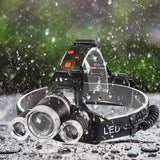 Headlamp Rechargeable LED Head Lamp Super Bright Outdoor Headlight Clips Waterproof Construction Hard Hat Head Light Adults In Australia - Darrahopens
