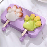 Popsicle Molds,2 Pack Silicone Ice Pop Molds 5 Cavities with Lid, Homemade Ice Cream Mold for DIY Ice Cream
