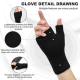 Palm Brace Wrist Support Sleeves, Everyday Use Wrist Brace, Compression Carpal Tunnel for Wrist Pain Relief (1 Pair Black)