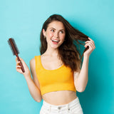 Small Round Hair Brush, Boar Bristle Vent Hair Brush Portable Hair Brush with Wood Handle Mini Rolling Circular Hairbrush for Blow In Australia - Darrahopens