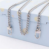 Mens Wallet with Chain Leather Long Wallet Vintage Biker Money Clip with Zipper Flat Chain Strap Handbag Accessories Purse Straps