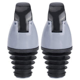 2Pcs Oil Bottle Pour Spout Stopper Silicone Pourer Stopper for Wine Soy Sauce Vinegar Bottles Kitchen Accessory(Gray)
