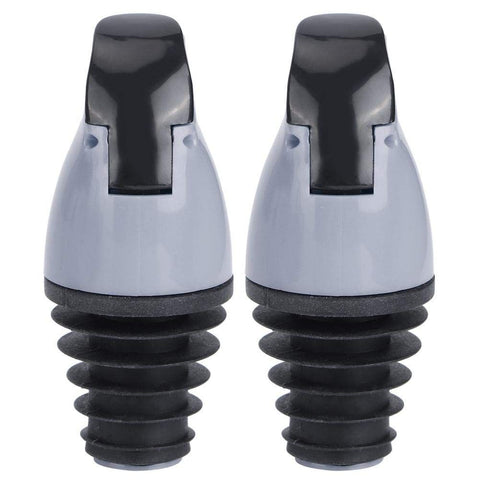 2Pcs Oil Bottle Pour Spout Stopper Silicone Pourer Stopper for Wine Soy Sauce Vinegar Bottles Kitchen Accessory(Gray)