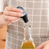 2Pcs Oil Bottle Pour Spout Stopper Silicone Pourer Stopper for Wine Soy Sauce Vinegar Bottles Kitchen Accessory(Gray)