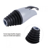 2Pcs Oil Bottle Pour Spout Stopper Silicone Pourer Stopper for Wine Soy Sauce Vinegar Bottles Kitchen Accessory(Gray)