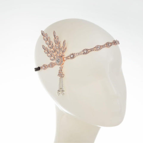 Headpiece Feather Headband Great Hair Accessories Vintage Wedding Leaf Pearl (Silver Tassels) Party Hair Accessory Ball Party 2pcs In Australia - Darrahopens