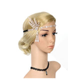 Headpiece Feather Headband Great Hair Accessories Vintage Wedding Leaf Pearl (Silver Tassels) Party Hair Accessory Ball Party 2pcs In Australia - Darrahopens