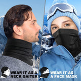 Winter Neck Warmer Gaiter Windproof Face Mask Balaclava Bandana for Ski Snowboard Mask Bandana (GRAY)
