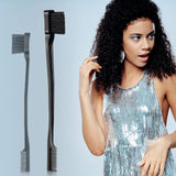 Back Hair Brush Set Bristle Hair Brush Edge Control Brush Teasing Comb for Women Baby Kids' Black Hair (Black) In Australia - Darrahopens