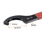 Hook Spanner Wrench Collet Chuck for 38-42mm Round Nut, with Red Non-slip Handle 2pcs  For38-42mm Round Nut