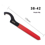 Hook Spanner Wrench Collet Chuck for 38-42mm Round Nut, with Red Non-slip Handle 2pcs  For38-42mm Round Nut