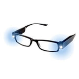 Unisex Compact Reading Glasses with LED Lights Presbyopia Lighted Magnifying UV Protection Eyeglasses for Women/Men