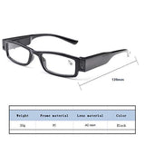 Unisex Compact Reading Glasses with LED Lights Presbyopia Lighted Magnifying UV Protection Eyeglasses for Women/Men