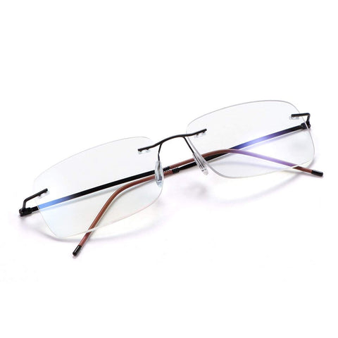 Rimless Progressive Multifocus Reading for Women Men Unisex Rectangular Eyewear Magnification Presbyopia Eyeglasses In Australia - Darrahopens