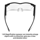 Magnifying Glasses with LED Light USB Rechargeable for Women and Men,Reading Glasses Smart Lighted Eyewear for Reading Small Print