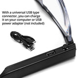 Magnifying Glasses with LED Light USB Rechargeable for Women and Men,Reading Glasses Smart Lighted Eyewear for Reading Small Print