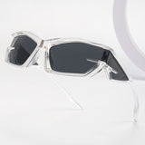 Trendy Wrap Around Sunglasses for Men Women Fashion Cool Sport Stylish Cat Eye Sun Glasses Glasses Alien Space Shades